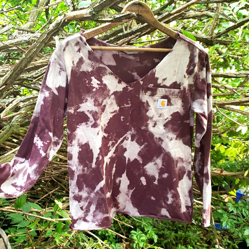 CARHARTT loose fit LS Pocket T - cropped Tie Dye - XS (0-2)